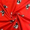 Bright Red Bulldog Print Double Brushed Jersey Knit Fabric By the Yard